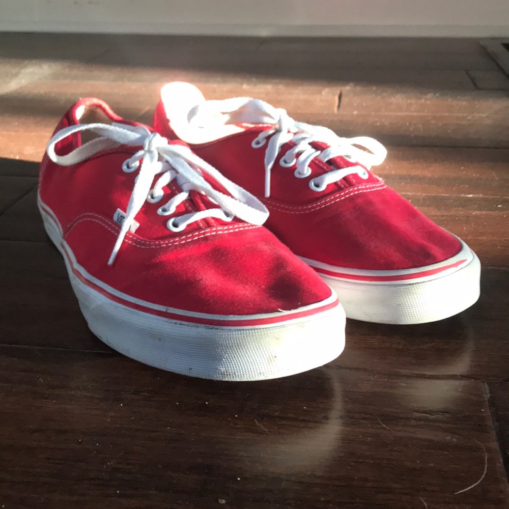 Vans red authentic
